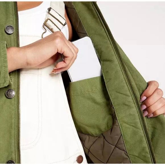 NWT women ALPINE DESIGN  QUILTED LINED CHORE COAT  SIZE XL  LUSH OLIVE - Picture 6 of 6